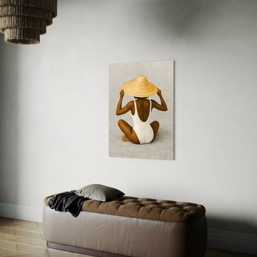 Black Woman Art Poster in a modern interior